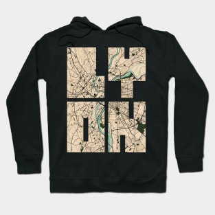 Lyon, France City Map Typography - Vintage Hoodie